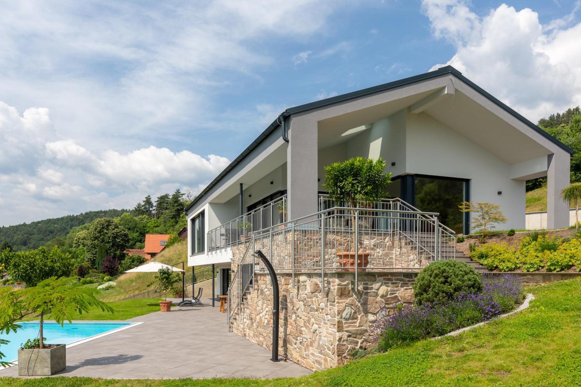 Greim15 --- Ganzes Ferienhaus Mit Fernsicht, Pool, Wellness Deutschlandsberg Eksteriør bilde
