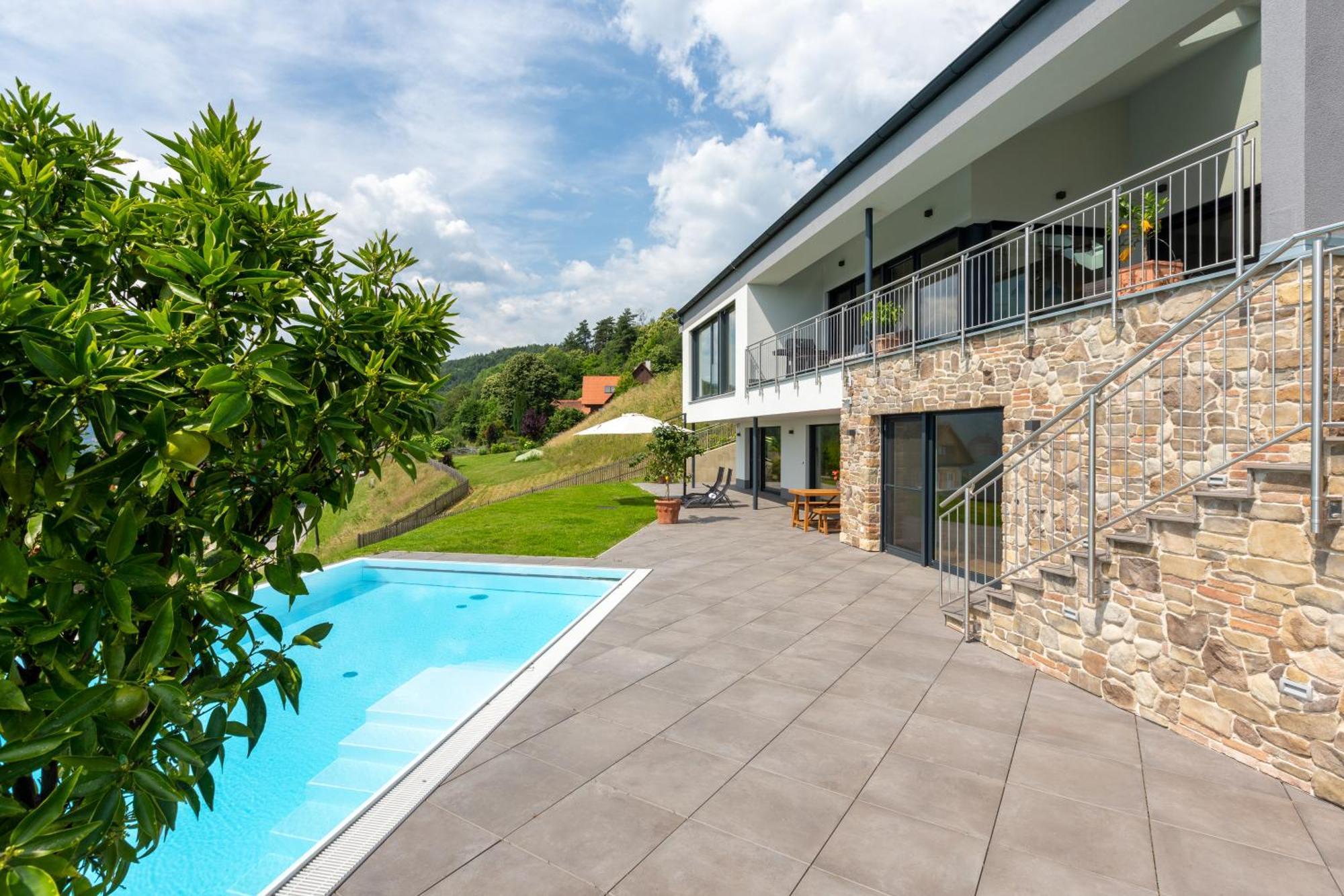 Greim15 --- Ganzes Ferienhaus Mit Fernsicht, Pool, Wellness Deutschlandsberg Eksteriør bilde